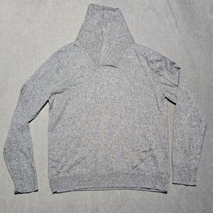 Marc Anthony Sweater Men L‎ Gray Luxury Blend Slim Fit Shawl Collar Cotton Blend